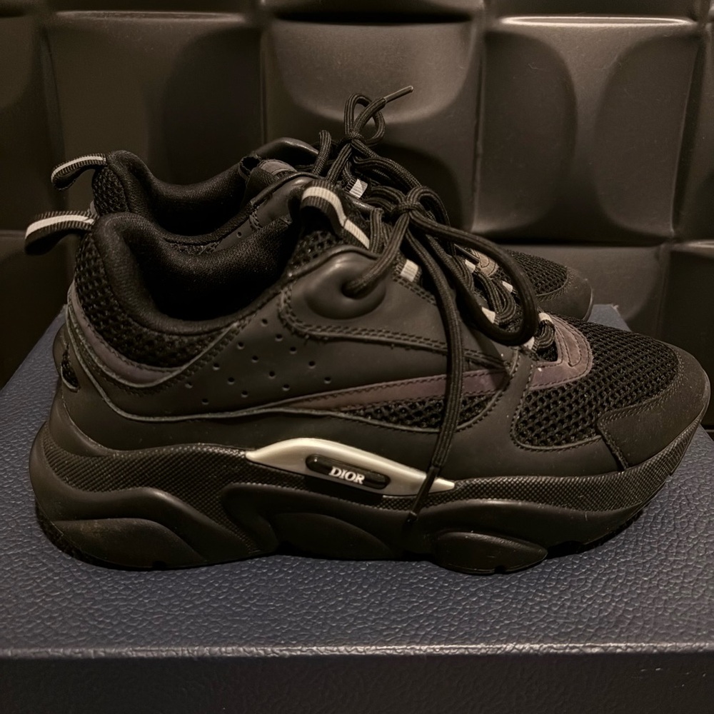 Dior Black and Gray Athletic Sneakers